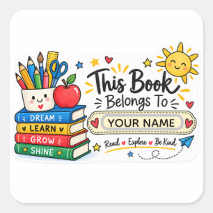Personalized Back to School Book Labels