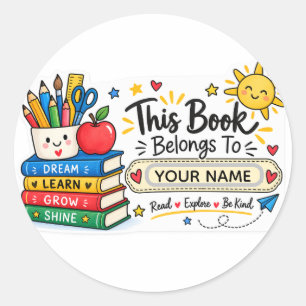 Personalized Back to School Book Labels