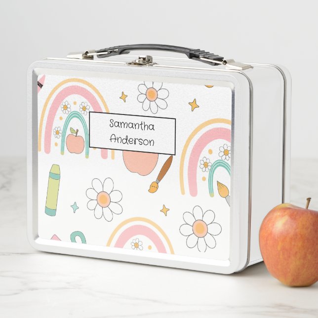 Personalized Back to School for Kids -  Metal Lunch Box (In Situ)