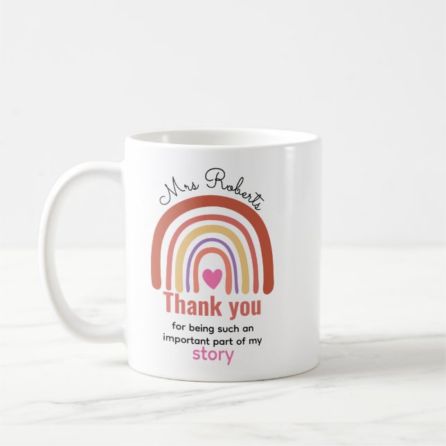 Personalized Back To School  for Teachers Students Coffee Mug (Left)