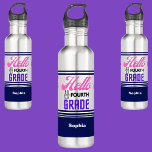 Personalized Back To School Fourth Grade  710 Ml Water Bottle<br><div class="desc">Personalized Back To School Fourth Grade stainless steel water bottle. Customize it with your name for a chic girly unique look.</div>