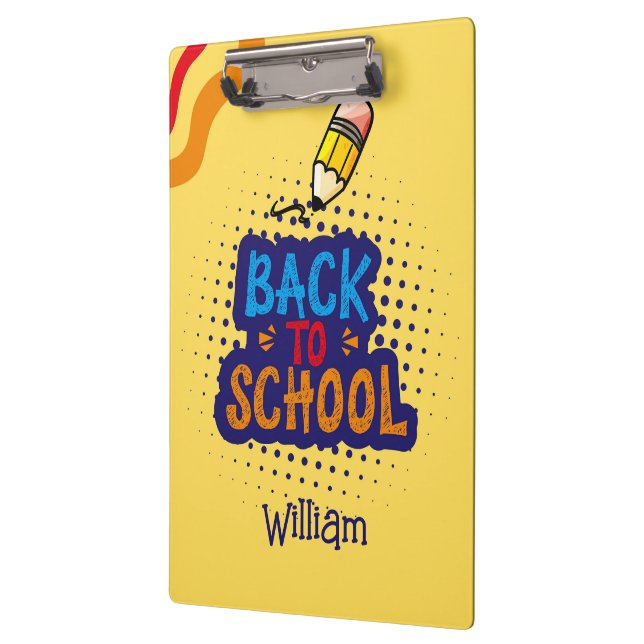 Personalized "Back To School" Fun Doodle Clipboard (Left)