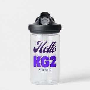 Personalized Back To School, KG2, Hello Kg2 Water Bottle