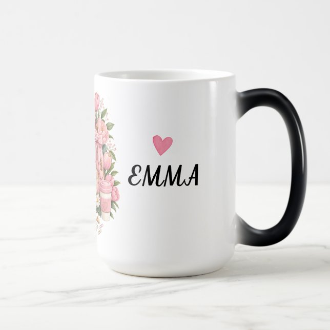 Personalized Back to School Mug | Custom Name Pink (Right)