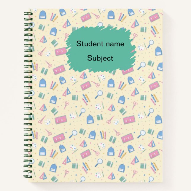 Personalized Back to School Notebook | Custom Name (Front)