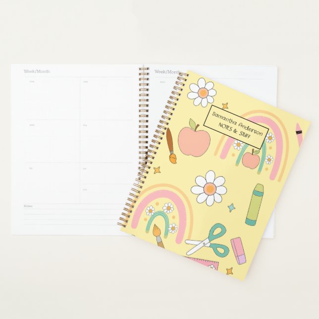 Personalized Back to School Planner for Kids  (Display)