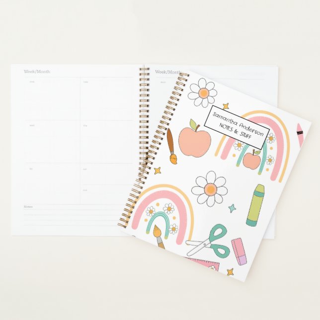 Personalized Back to School Planner for Kids  (Display)