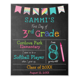 Personalized Back to School Sign - All Grades