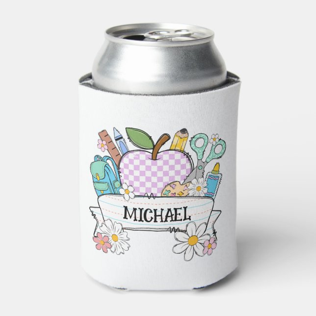 Personalized Back-to-School Supplies with Apple 2 Can Cooler (Can Front)