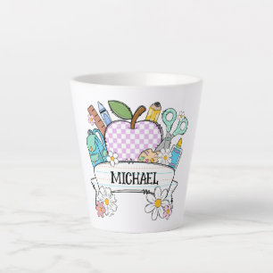 Personalized Back-to-School Supplies with Apple 2 Latte Mug