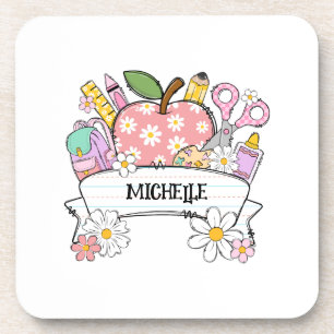 Personalized Back-to-School Supplies with Apple Coaster