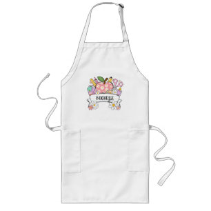 Personalized Back-to-School Supplies with Apple Long Apron