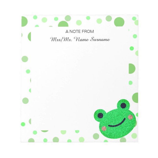 Personalized Back to School Teacher Notepad (Front)