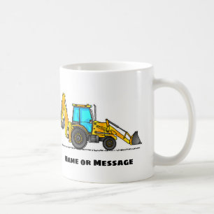 Personalized Backhoe Mug, Excavator Operator Gift Coffee Mug