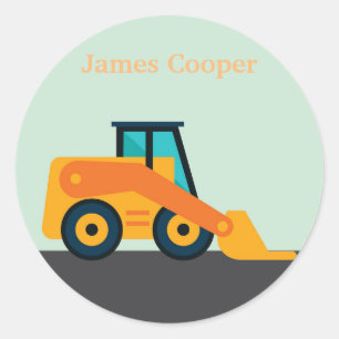 Personalized Backhoe Stickers