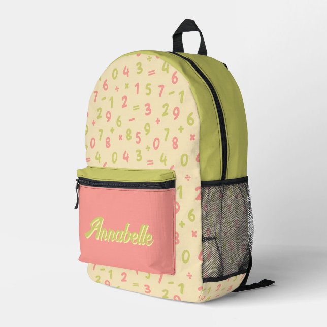 Personalized Backpack with Mathematical Design (Back Corner Right)