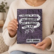 Personalized Badass Quote Purple Abstract Doodle