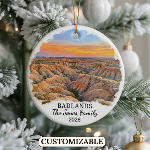 Personalized Badlands National Park, South Dakota Ceramic Ornament