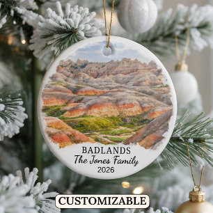 Personalized Badlands National Park, South Dakota Ceramic Ornament