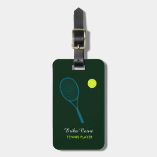 personalized baggage of the tennist luggage tag