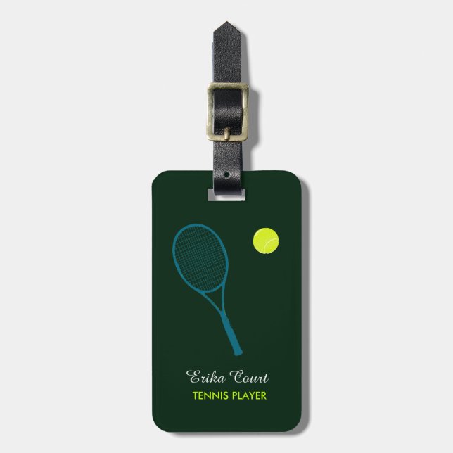 personalized baggage of the tennist luggage tag (Front Vertical)