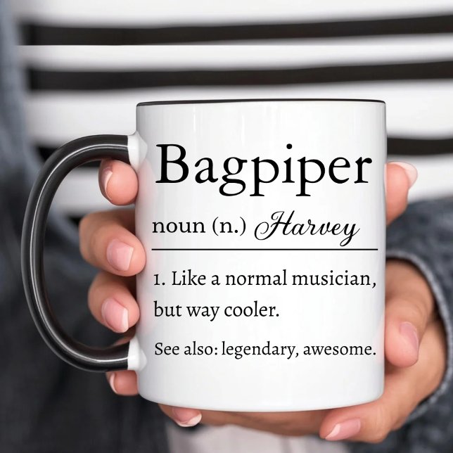 Personalized Bagpiper Definition Funny Mug (Creator Uploaded)