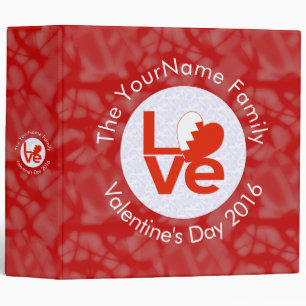 Personalized Bahraini Red LOVE Flag Binder