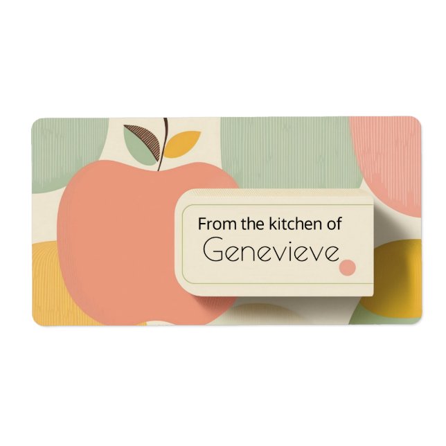Personalized baked goods label - retro inspired (Front)
