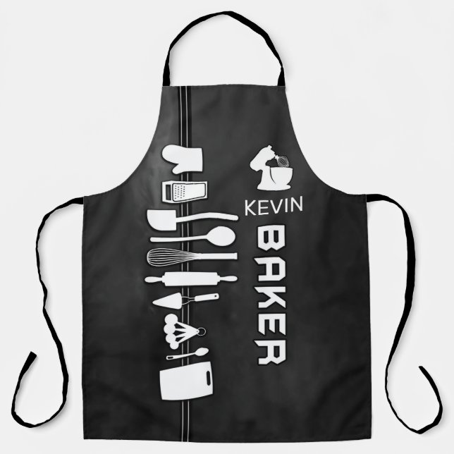 Personalized Baker Apron With Custom Name (Front)
