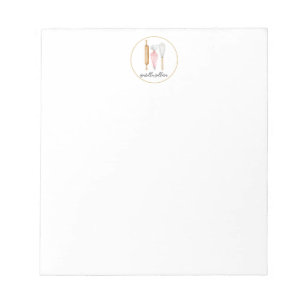 Personalized Baker Pastry Chef Baking Utensils Notepad