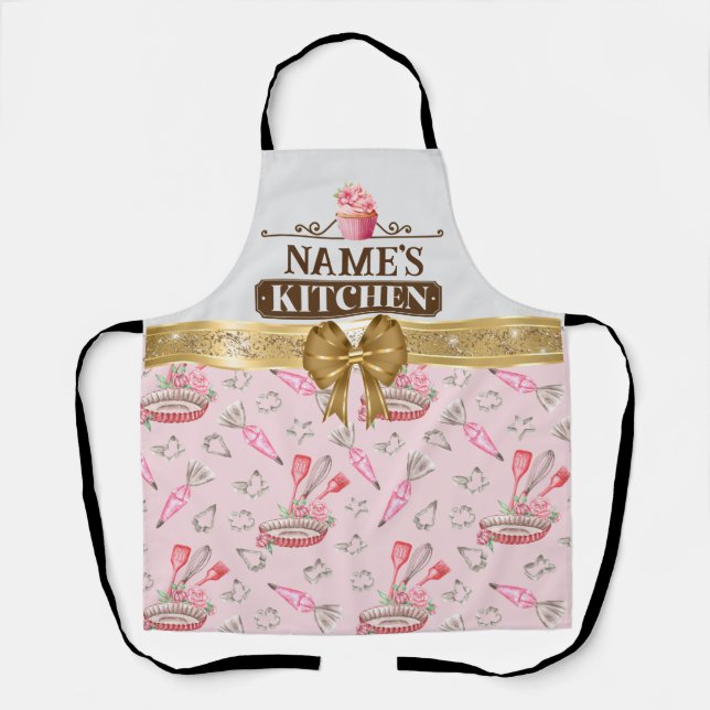 Personalized Bakers Tools Apron (Front)