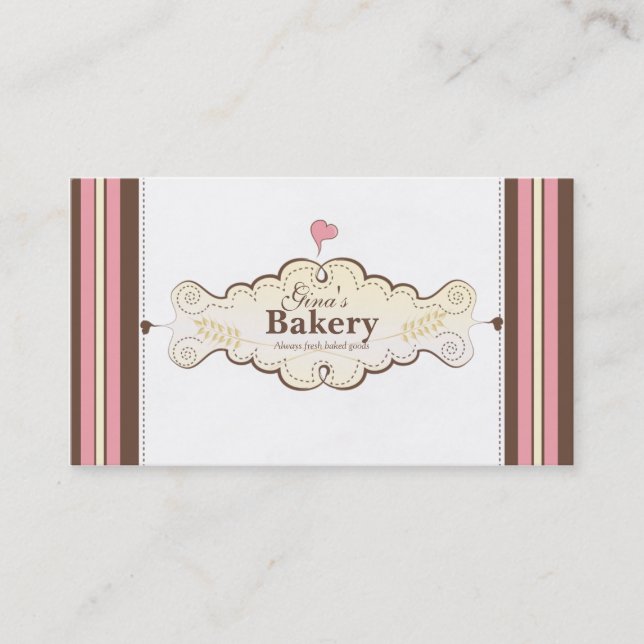 personalized bakery business card (Front)