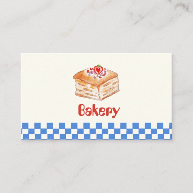 Personalized Bakery Business Card | Custom Bakery  (Front)