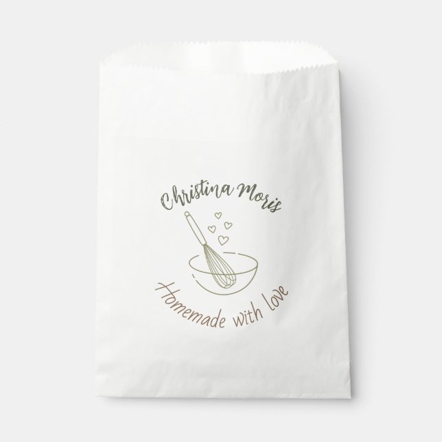 Personalized Bakery Favour Bag – Packaging (Front)