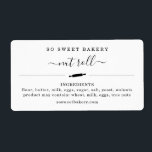 Personalized Bakery Food Sticker<br><div class="desc">Personalized Bakery Food Sticker - A wonderfully simple and cute seal for the packaging of your product.</div>