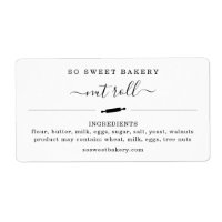 Personalized Bakery Food Sticker