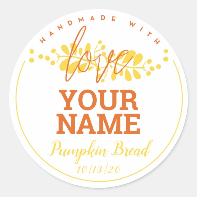Personalized Bakery Kitchen Sticker (Front)