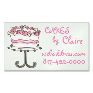 Personalized Bakery Magnetic Business Card