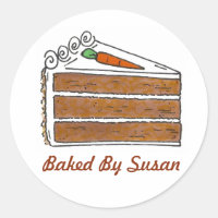 Personalized Baking Baked By Carrot Cake Slice