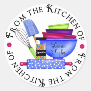 Personalized Baking Cooking Kitchen Stickers