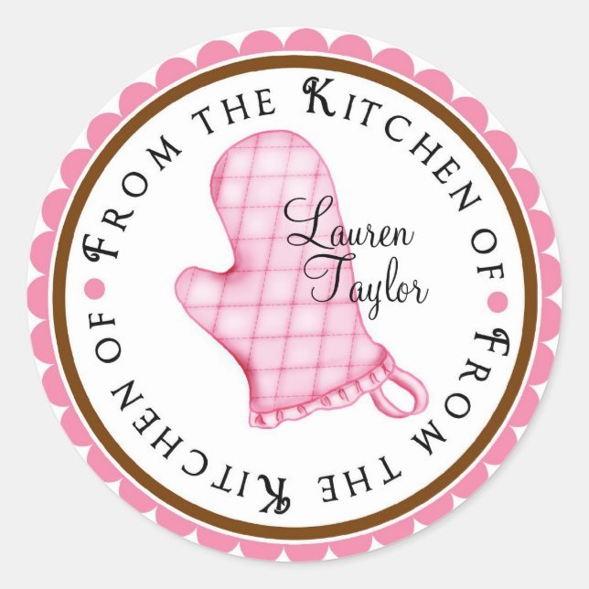 Personalized Baking Cooking Kitchen Stickers (Front)
