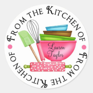 Personalized Baking Cooking Kitchen Stickers