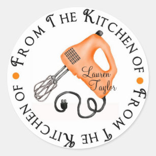 Personalized Baking Hand Mixer Kitchen Stickers