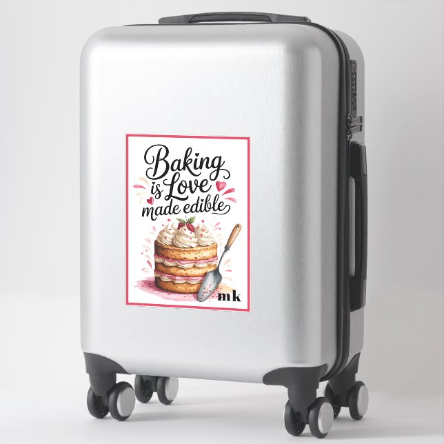 Personalized Baking is love made edible (Suitcase)