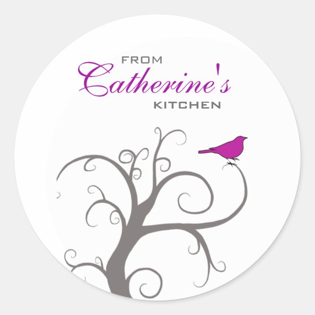 Personalized Baking, Jam, Sauce, Canning, Product Classic Round Sticker (Front)