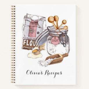 Personalized Baking Recipes Notebook