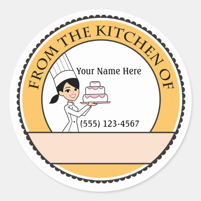 Download Personalized Baking Sale Sticker Label | Zazzle