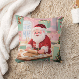 Personalized" Baking Spirits Bright" Christmas Throw Pillow