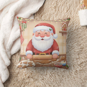 Personalized" Baking Spirits Bright" Christmas Throw Pillow