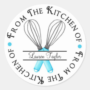 Personalized Baking Whisk Kitchen Stickers
